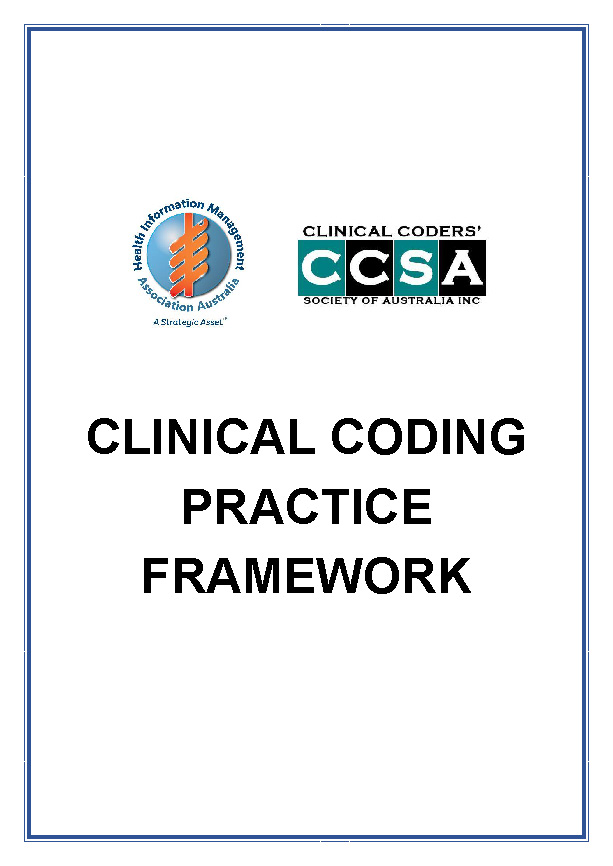 Clinical Coding Practice Framework Resources IHACPA